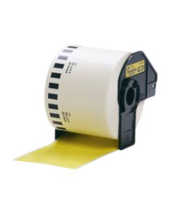 Brother DK-44605（Black on Yellow）removable yellow paper tape